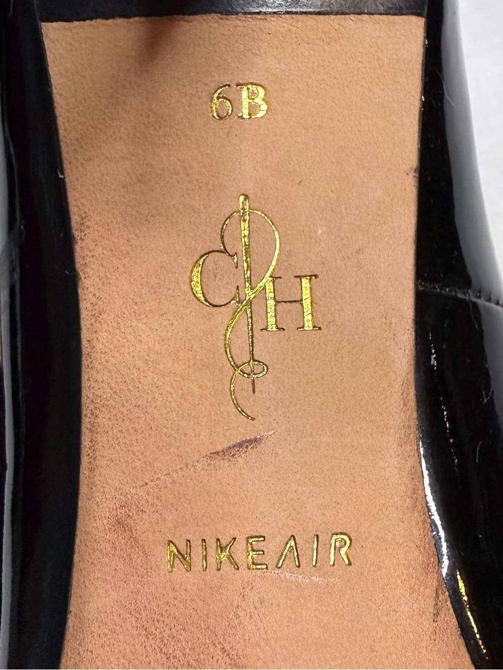 Cole Haan Nike Air Black Patent Leather Platform Pumps Heels Women’s 6B - Picture 11 of 13